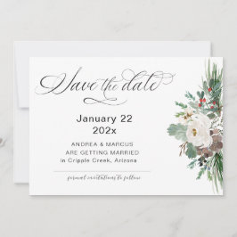 Save The Date Pinery Rose d'hiver RSVP