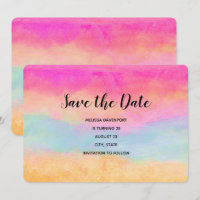 Pink Blue Jaune arc-en-ciel Abstraites rayures Ann