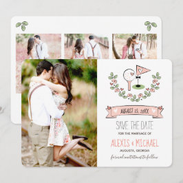 Save The Date Pink Golf Theme Enregistrer la date