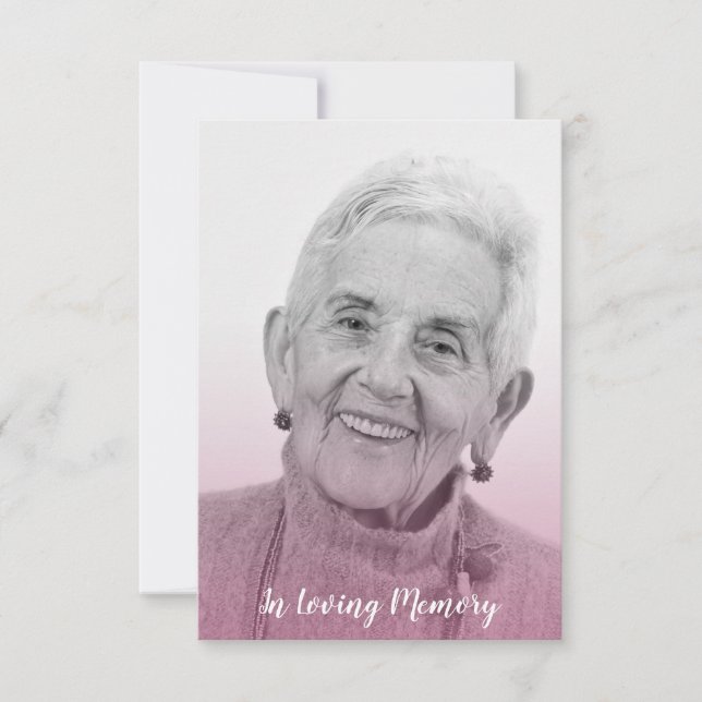 Save The Date Pink Trendy Transparency Effect Funeral Dear Ones (Devant)