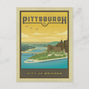 Save The Date   Pittsburgh, PA - Stadt der Brücken Ankündigungspostkarte