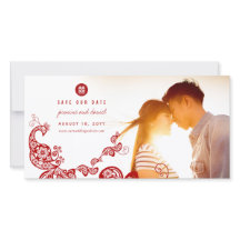 Pivoine Bohème Rouge Paon Double Bonheur Chinois P