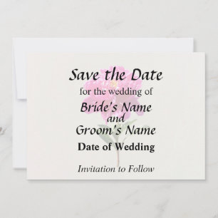 Save The Date Pivoine Rose Clair