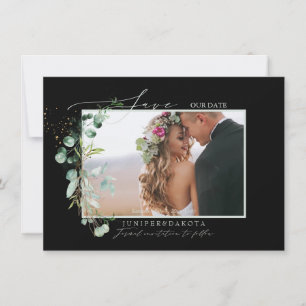 Save The Date PixDezines Aquarelle Eucalyptus Wreath Verdure S