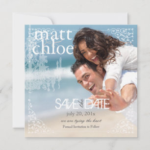 Save The Date PixDezines Chadelier+Filigree/date d'enregistremen