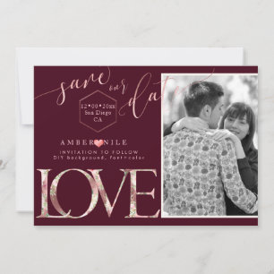 Save The Date PixDezines Enregistrer la date/Amour de la botaniq