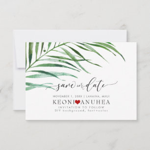Save The Date PixDezines Enregistrer la date/la verdure, Fronds 