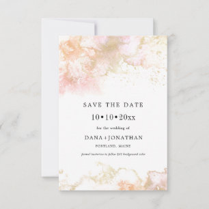 Save The Date PixDezines H2 Rose Waves Faux Mousse métallique