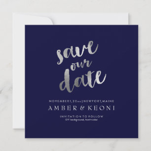 Save The Date PixDezines Save Date/Faux Silver/DO-IT-YOURSELF Ar