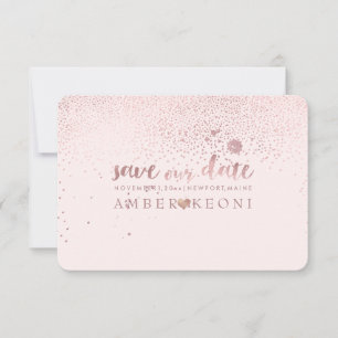 Save The Date PixDezines Taches rose doré/Date de mariage/Faire