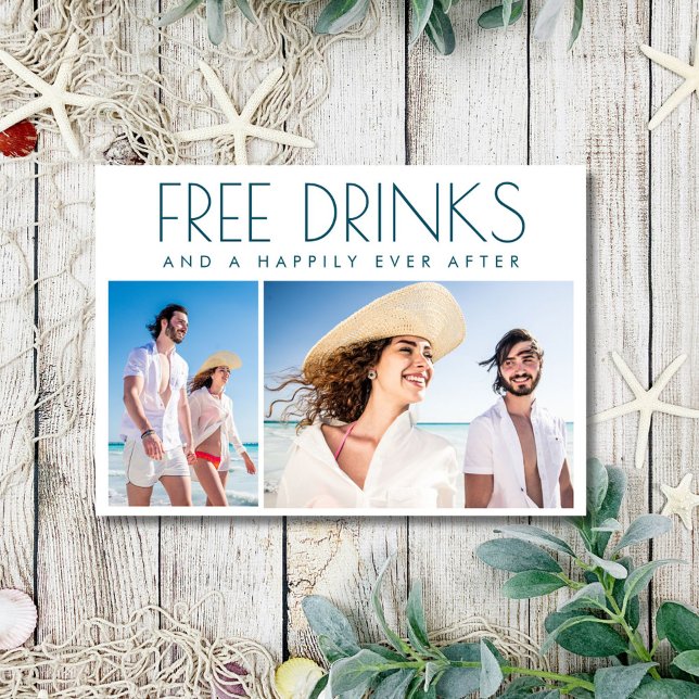 Save The Date Plage de la côte Photo de la mer Mariage (Coastal Seaside Photo Beach Wedding Save The Date)