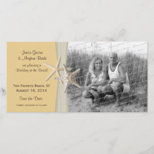 Save The Date Plage Mariage Starfish Jaune Enregistrer la date P