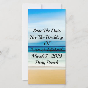 Save The Date Plage Sable Mer Économisez La Date