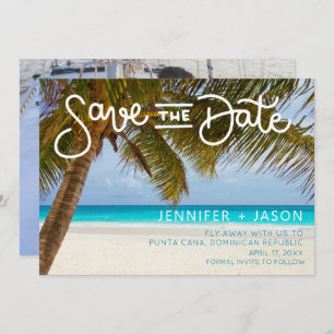 Save The Date Plage tropicale Punta Cana Mariage dominicain