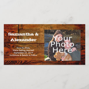 Save The Date Planche en bois huilé Faux Personnalisé Personnali