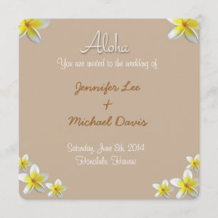Save the Date Plumeria Design