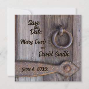Save The Date Poignée de porte de cave Mariage Épargnez la date