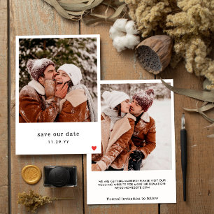 Save The Date Police de machine à écrire minimale - Photo de coe