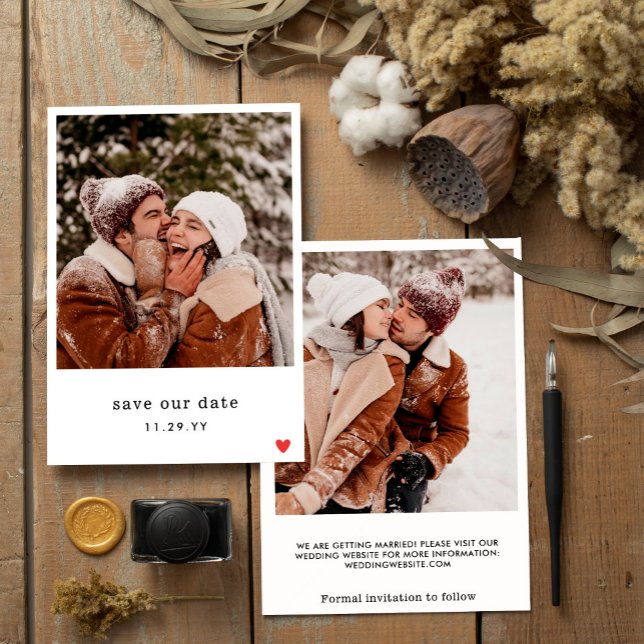 Save The Date Police de machine à écrire minimale - Photo de coe (Créateur téléchargé)