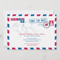 Pologne Air Mail Mariage Enregistrer La Date