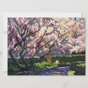 Save The Date Pommiers dans la peinture en fleur Enregistrer la 