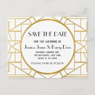 Save The Date Portes Art Déco Des Années 1920 Enregistrer La Dat