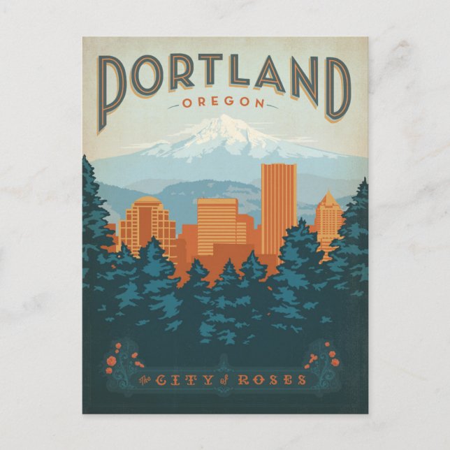 Save The Date | Portland Ankündigungspostkarte (Vorderseite)