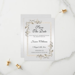 Save The Date Posh 70e anniversaire Platinum