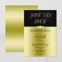 Posh Gold & Black Elegant Diamonds 40e anniversair