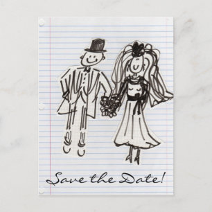 "SAVE THE DATE" POSTCARD ANKÜNDIGUNGSPOSTKARTE
