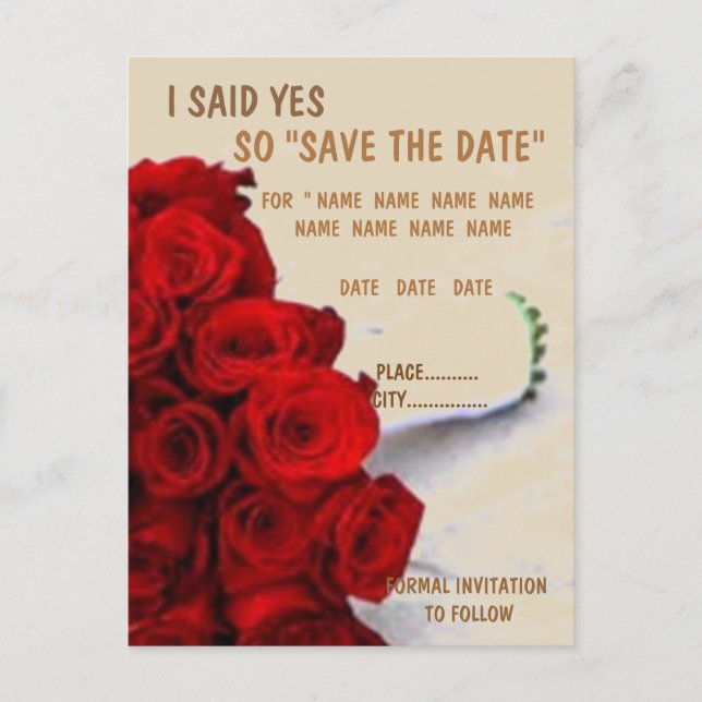 SAVE THE DATE POSTCARDS POSTKARTE (Vorderseite)