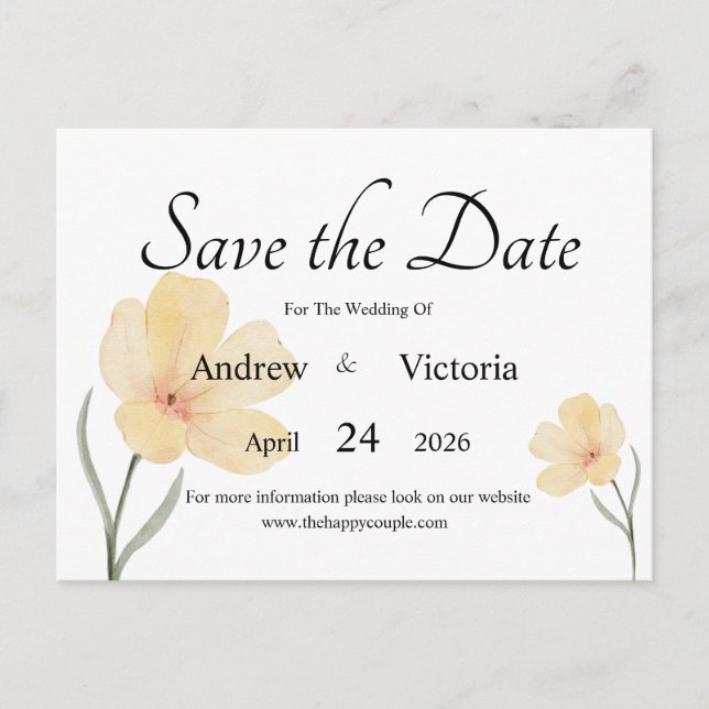 Save the Date Postkarte (Vorderseite)