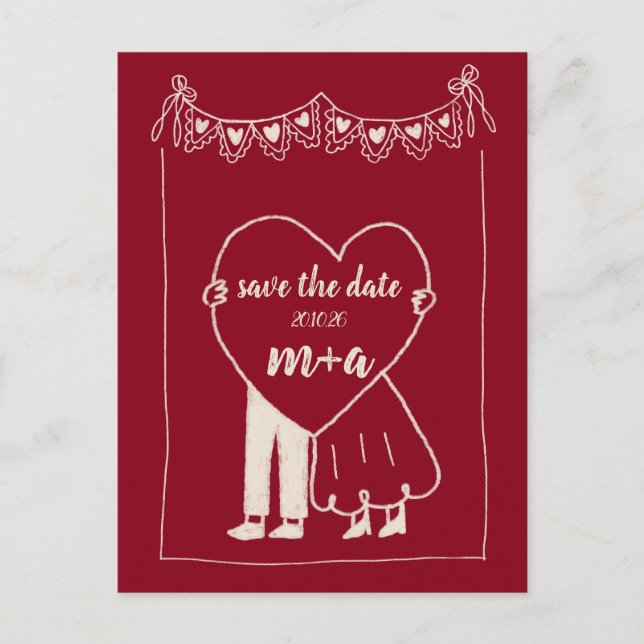 Save the date postkarte (Vorderseite)