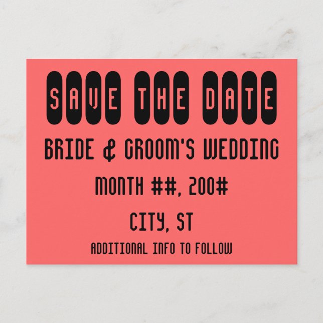 Save the Date Postkarte (Vorderseite)