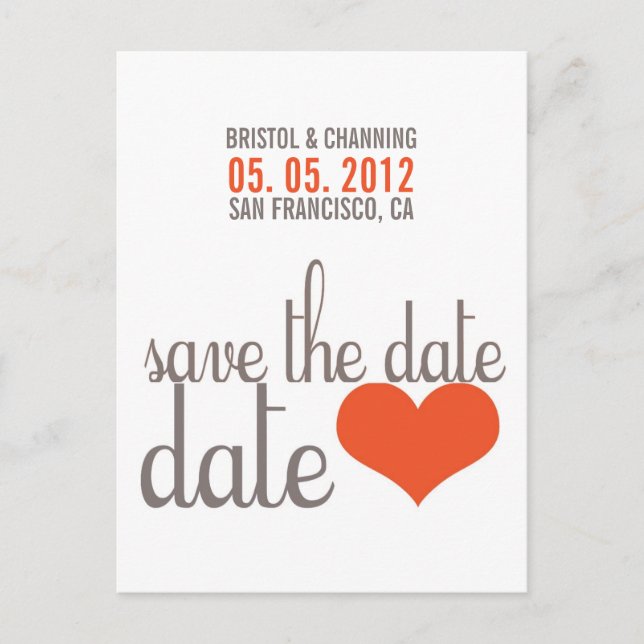 SAVE THE DATE Postkarte (Vorderseite)