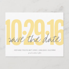 Save the Date Postkarte, großes Datum Ankündigungspostkarte