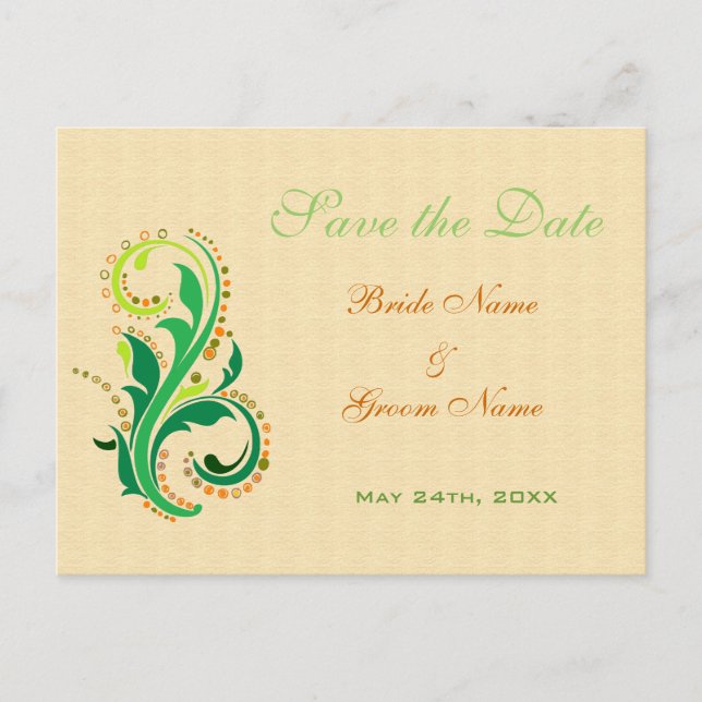 Save the Date Postkarten für Hochzeiten (Vorderseite)