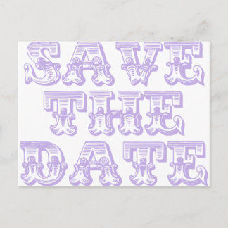 Save the Date Postkarten in Lilac
