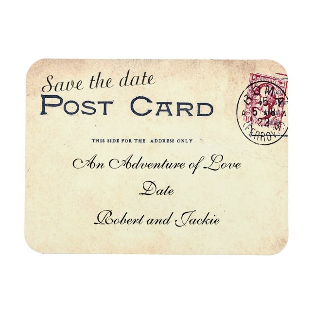 Save the Date Postkartenmagnet Magnet (Horizontal)