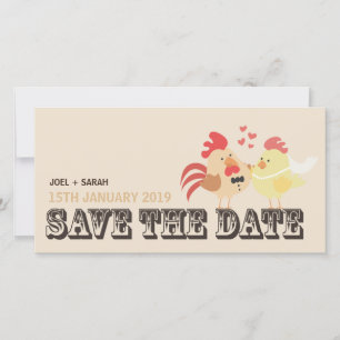 Save The Date Poulets Mariages de ferme Enregistrer la date de l