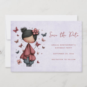 Save The Date Poupée de fée fantaisiste Rétro Mignonne