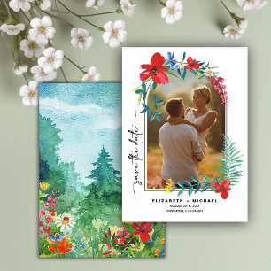 Save The Date prairie sauvage   Cadre Fleur sauvage   Mariage ph