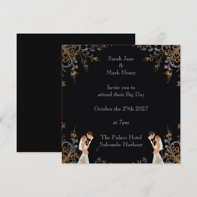 Save The Date Présentation du Mariage d'invitation que vous pouv (Devant / Derrière)