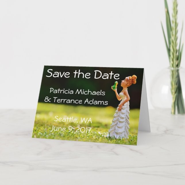 Save the Date Princess Frog Announcement Card Ankündigung (Vorderseite)