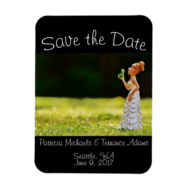 Save the Date Princess Frog Magnet (Vertikal)