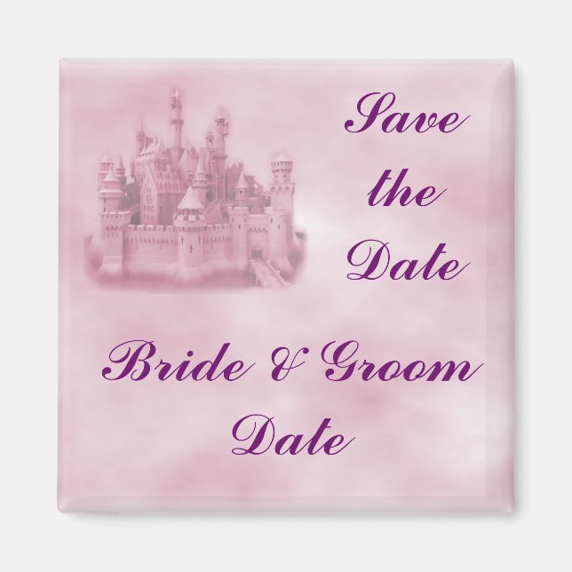 Save the Date Princess Wedding Magnete Magnet (Vorne)