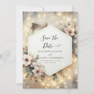 Save The Date Printable Romance Mason Jar Mariage