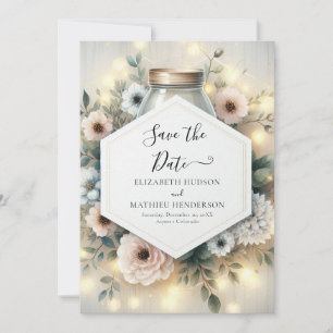 Save The Date Printable Romance Mason Jar Mariage