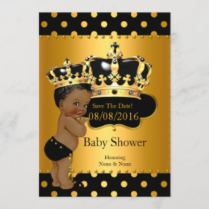 Save The Date Prinz Baby Shower Ethnisch