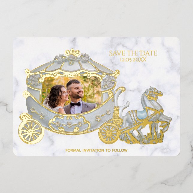 Save the Date - Prinzessin in der Beförderung - Fo Folieneinladung (Vorderseite)